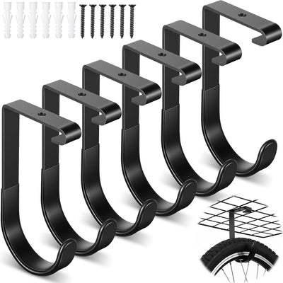 Pack 6 Ganchos Almacenamiento Techo Garaje Capacidad 50lb