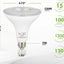 Bombillas LED PAR38 15W 3000K blanco cálido regulables base E26