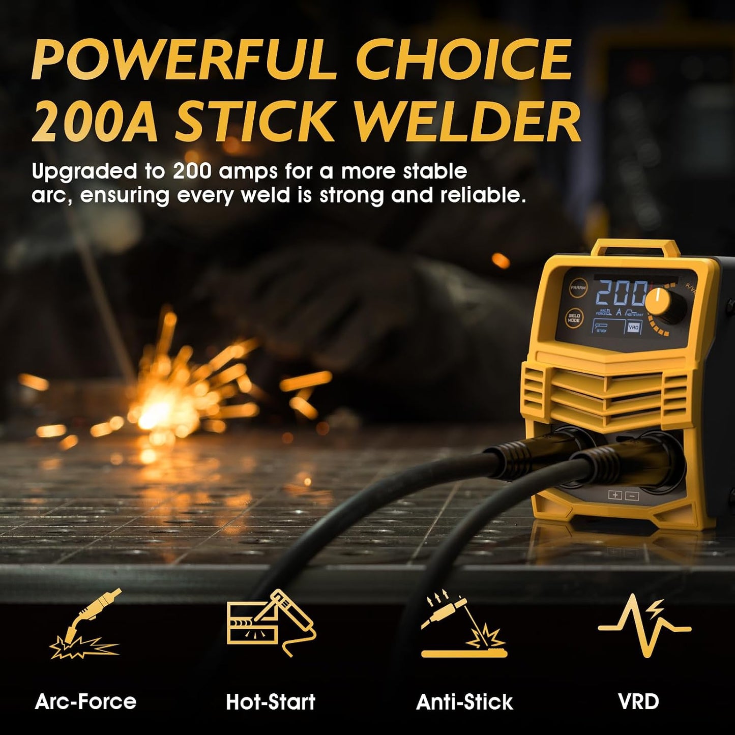 Soldadora IGBT Mini Stick 110V DC con electrodos y guantes