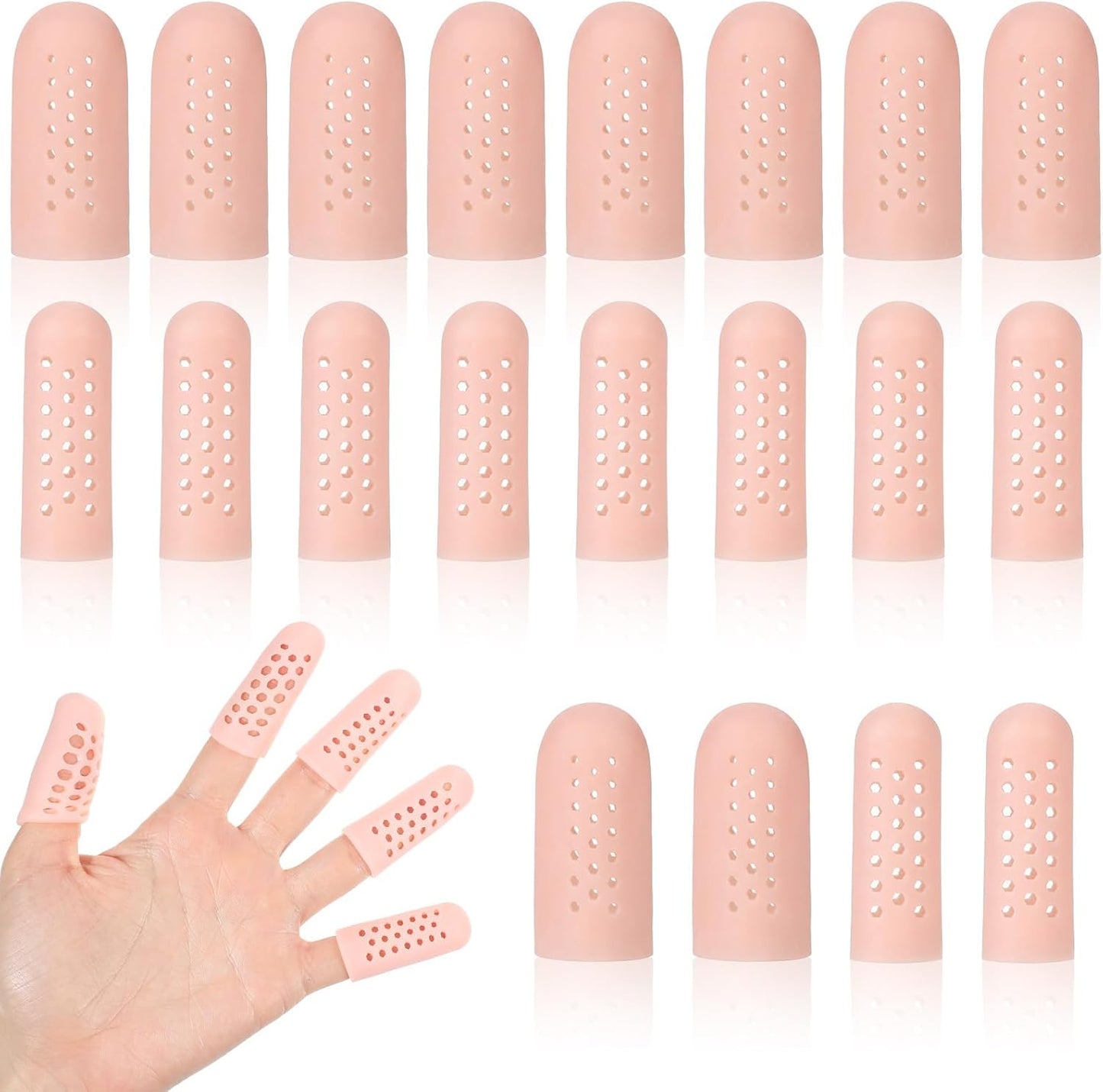 20 Protectores Dedos Gel con Orificios Aire Transpirables