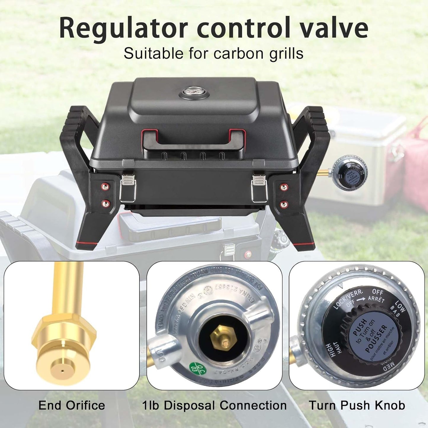 Válvula reguladora para Grill2Go X200 Charbroil