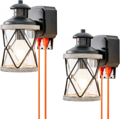 Luz porche exterior sensor movimiento 3 modos GFCI impermeable