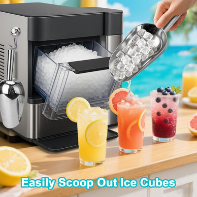 Cuchara de hielo acero inoxidable con gancho magnético para máquina de hielo GE Profile Opal 2.0