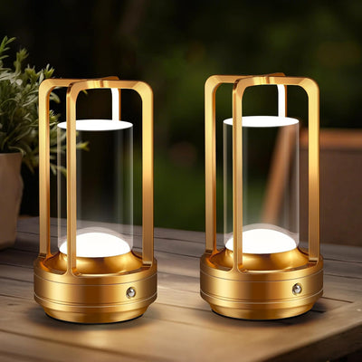 Lámpara mesa inalámbrica 3 colores metal dormitorio camping