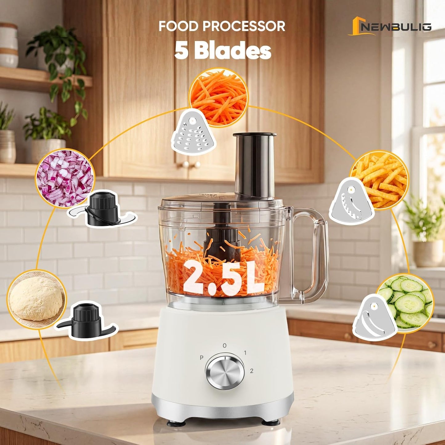 Procesador alimentos 10.5 tazas acero inox