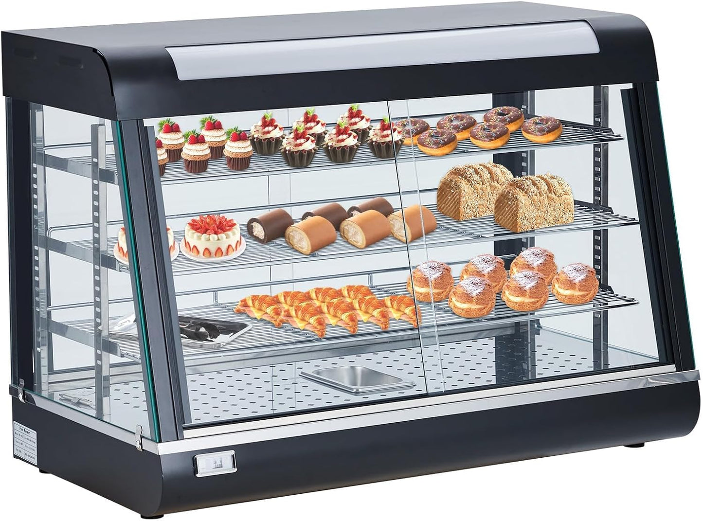 Vitrina panadería 3 niveles 800W con iluminación LED