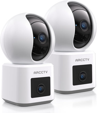 2 Cmaras Seguridad Interior Doble Lente WiFi 6 2.5K