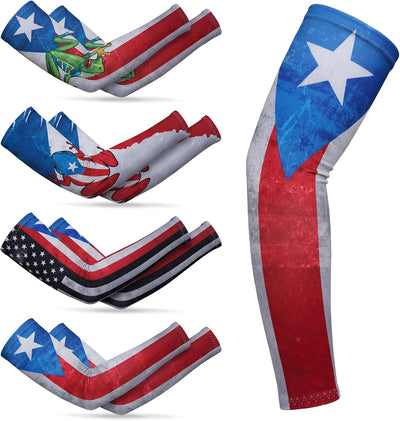 4 Pzas Mangas Brazo Bandera Mexicana Protección Solar Deportes
