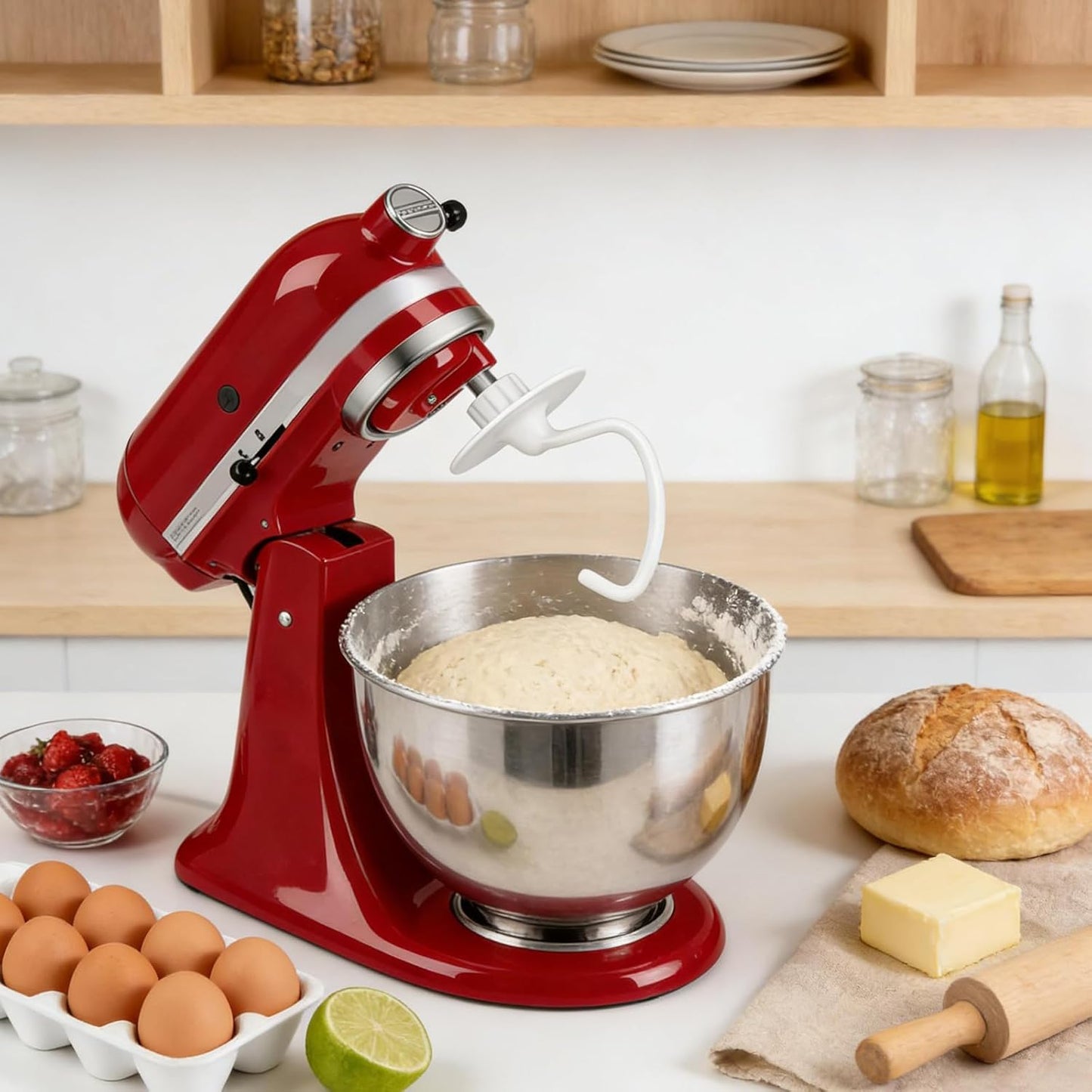 Gancho de masa recubierto para KitchenAid 4.5/5 cuartos galón con cabezal inclinable