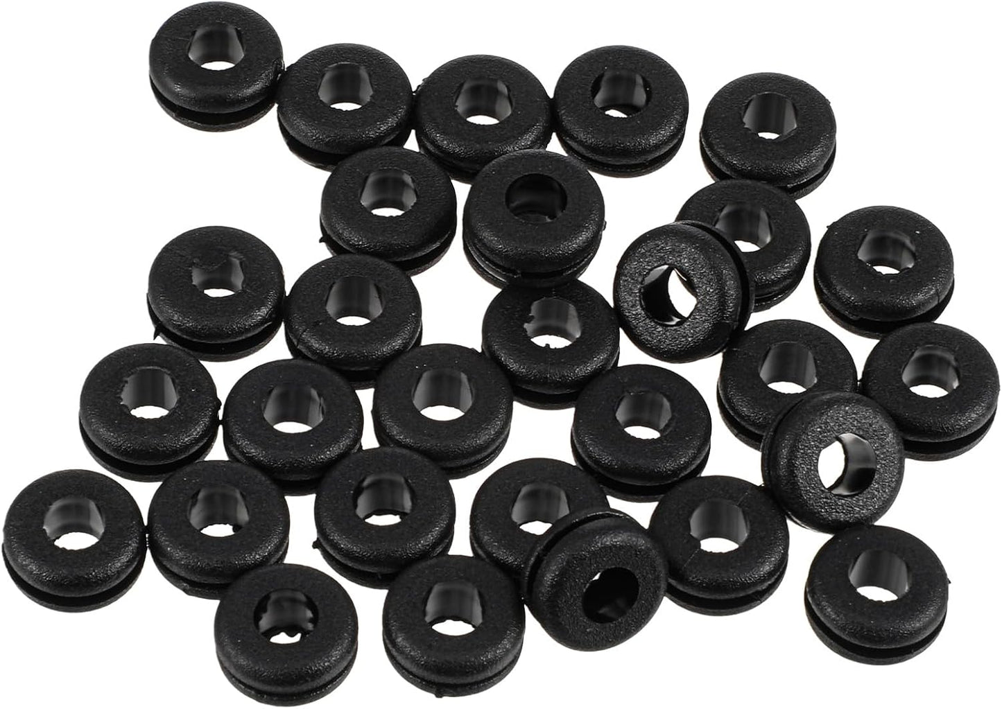 30 Ojales Goma 1/4x3/8 Negro Automotriz