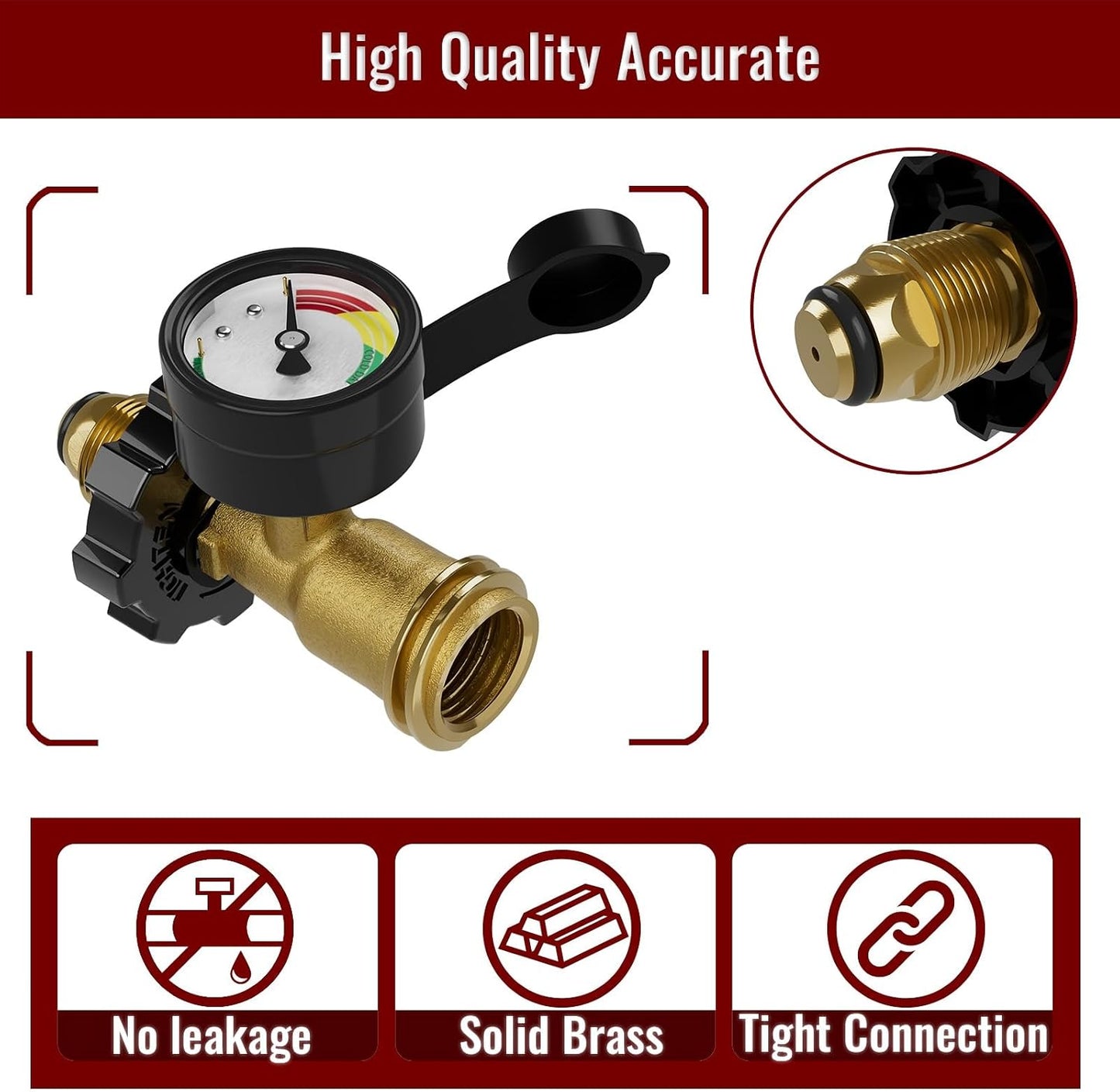 Medidor tanque propano 3 colores 5-100lb parrilla autocaravana