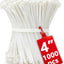 1000 Bridas Plástico Transparente 4pulg Mini Cables