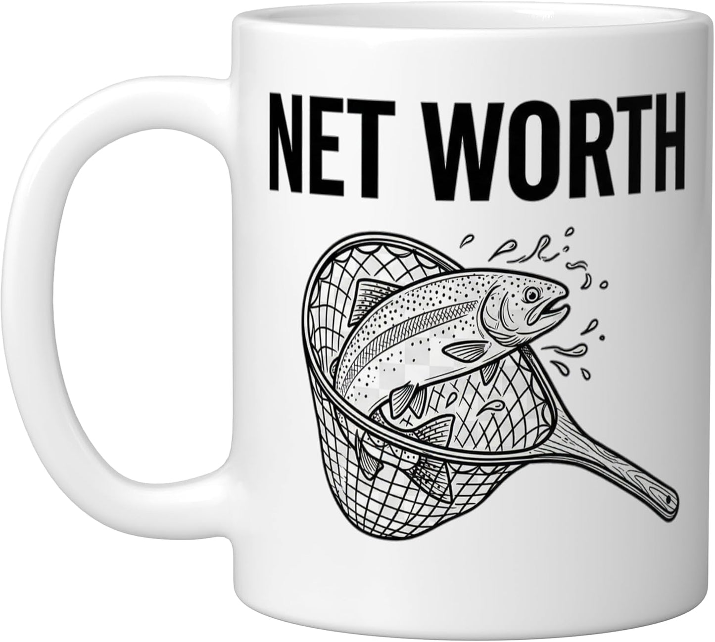 Taza Cerámica para Pescador Humorístico Blanco