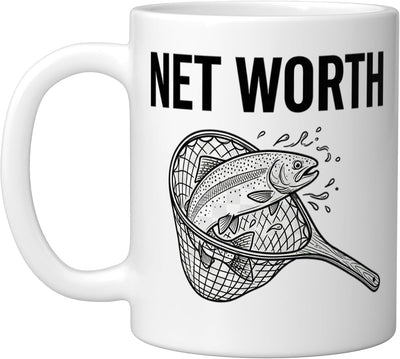 Taza Cerámica para Pescador Humorístico Blanco