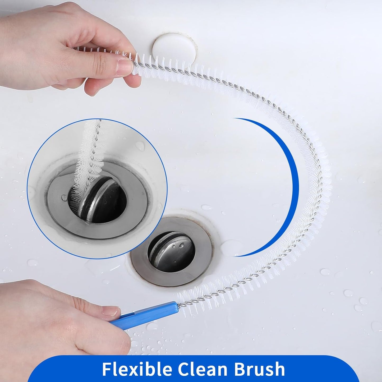 5 Cepillos Limpieza Drenaje Flexible Inodoro Cocina Baño