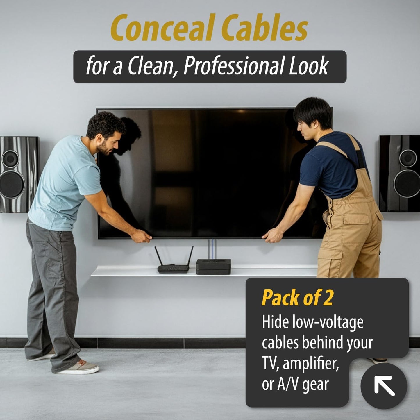 Placa pared con cepillo 2uds para cables baja tensión