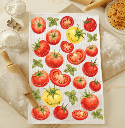 Toalla de cocina anti Trump divertida con diseño de tomate