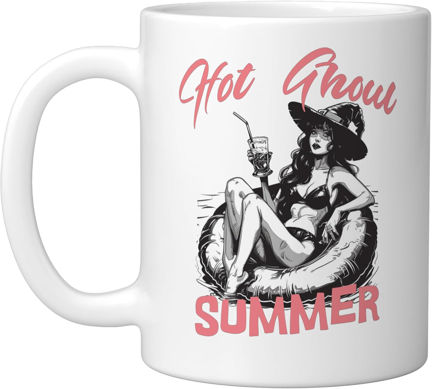 Taza Cerámica Halloween Verano Blanca