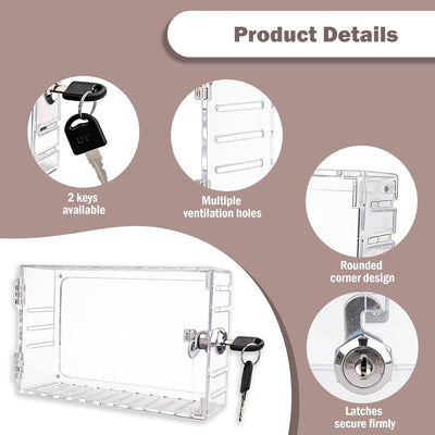 Caja bloqueo termostato con llave para Honeywell Home On Wall