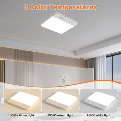 Lámpara techo recargable sensor movimiento 7.8pulg luz blanca