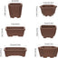 6 Pzas Macetas Mini Suculentas 2.0pulg Natural