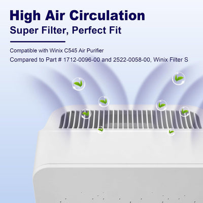 Filtro aire Winix C545 S paquete 4