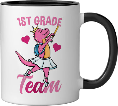 Taza cerámica para niña ballet regreso a clases negro/blanco