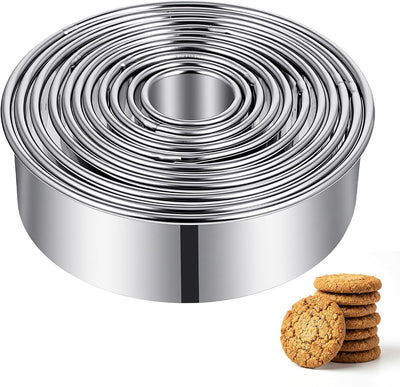 Cortador de galletas circular de acero inoxidable 11 piezas