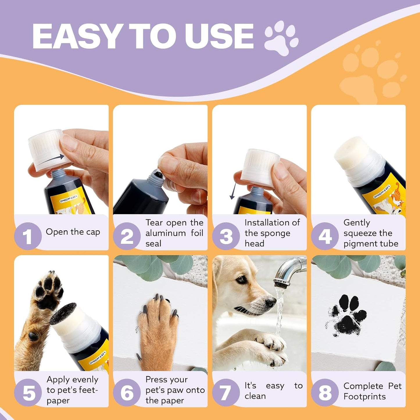 Pintura segura para patas de perros 1.69oz con aplicador