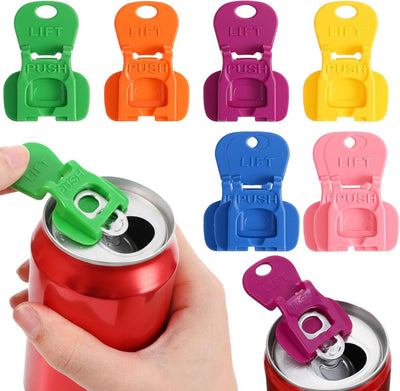 Juego de 8 abrelatas de soda fácil de usar con una sola mano