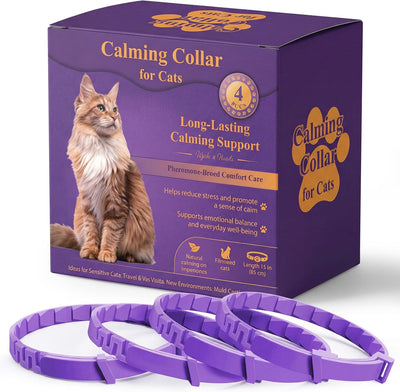 Collar calmante gato 4unid 15pulg 4semanas alivio estrés