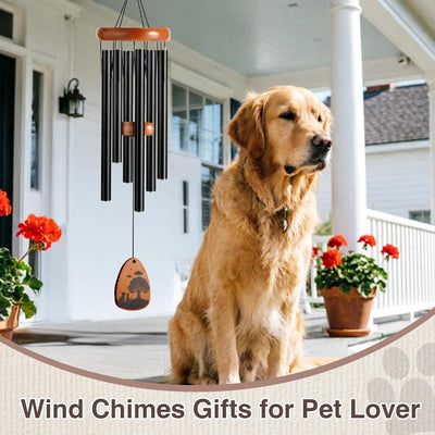 Campanillas viento 28pulg regalo perros duelo decoración doble cara