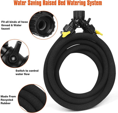 Manguera remojo 10ft 1/2pulg anillo divisor Y resistente fugas
