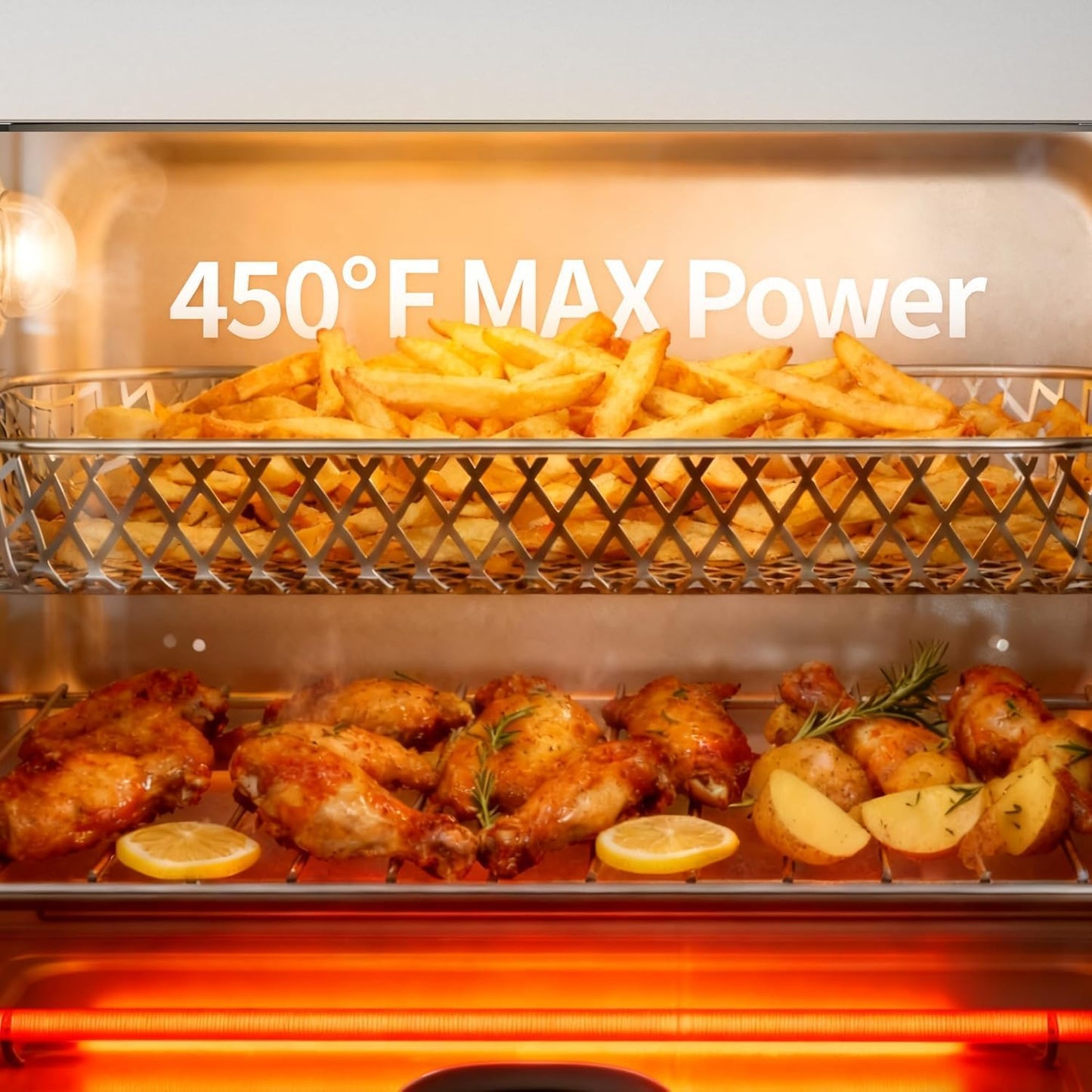 Horno de convección 18qt 12en1 con freidora aire