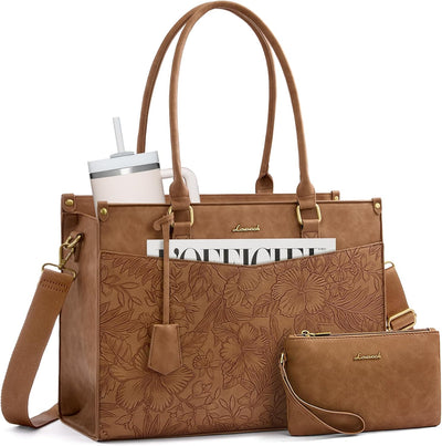 Bolsa laptop 2en1 con embrague y portavasos impermeable