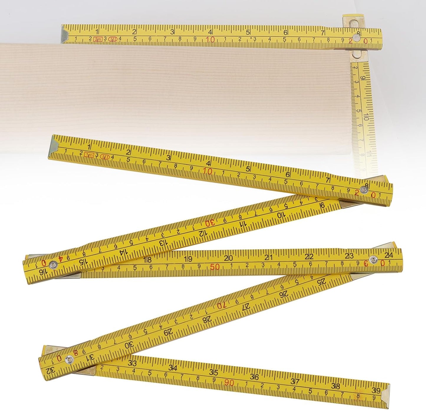 Regla plegable de madera 1m/39pulg para carpinteros