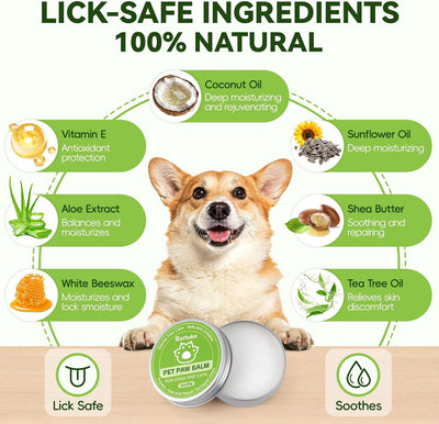 Bálsamo para patas y nariz de perros y gatos hidratante natural