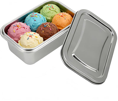 Contenedores de helado para hogar con tapas reutilizables