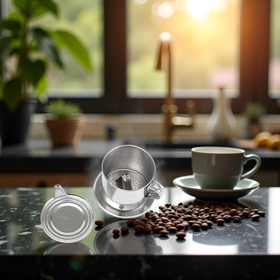 Set Filtro Cafetera Acero Inox para Café Vietnamita