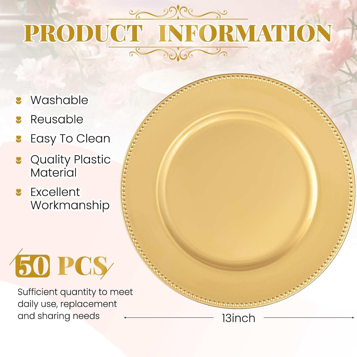 60 Pzas Servilletas Gasa 20x20 Pulg Platos Decorativos para Boda