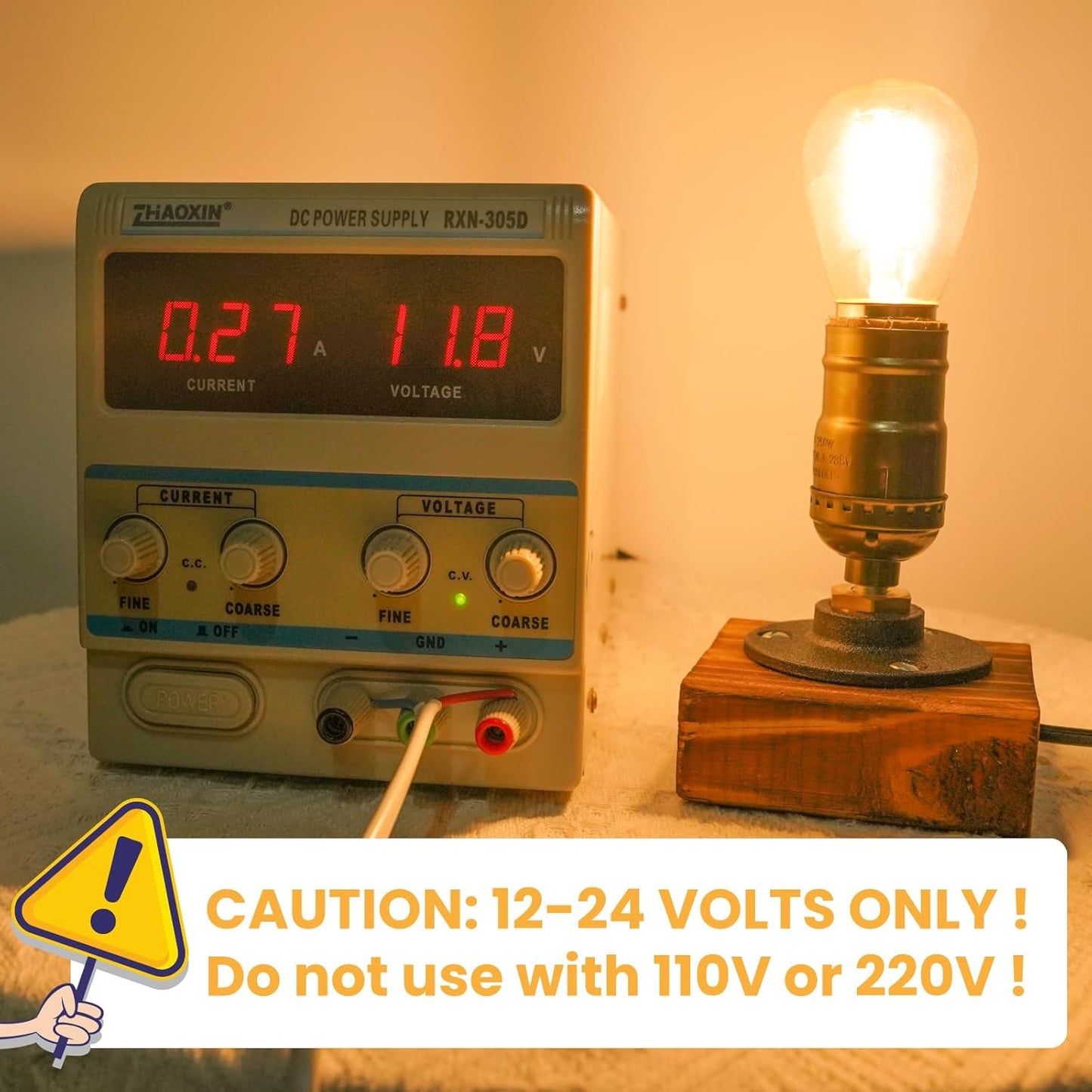 Bombilla LED E26 12V CC/CA 4W 3000K para solar garaje paisaje