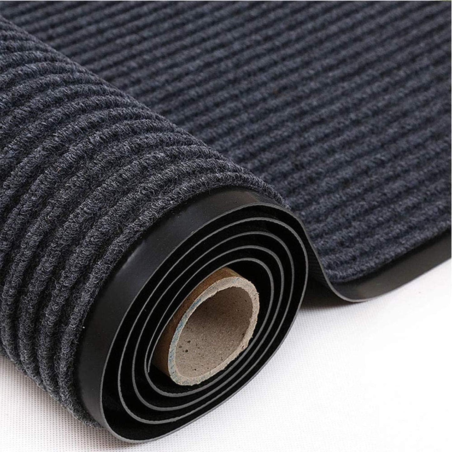 Tapete doble acanalado goma impermeable 3x16.4ft gris