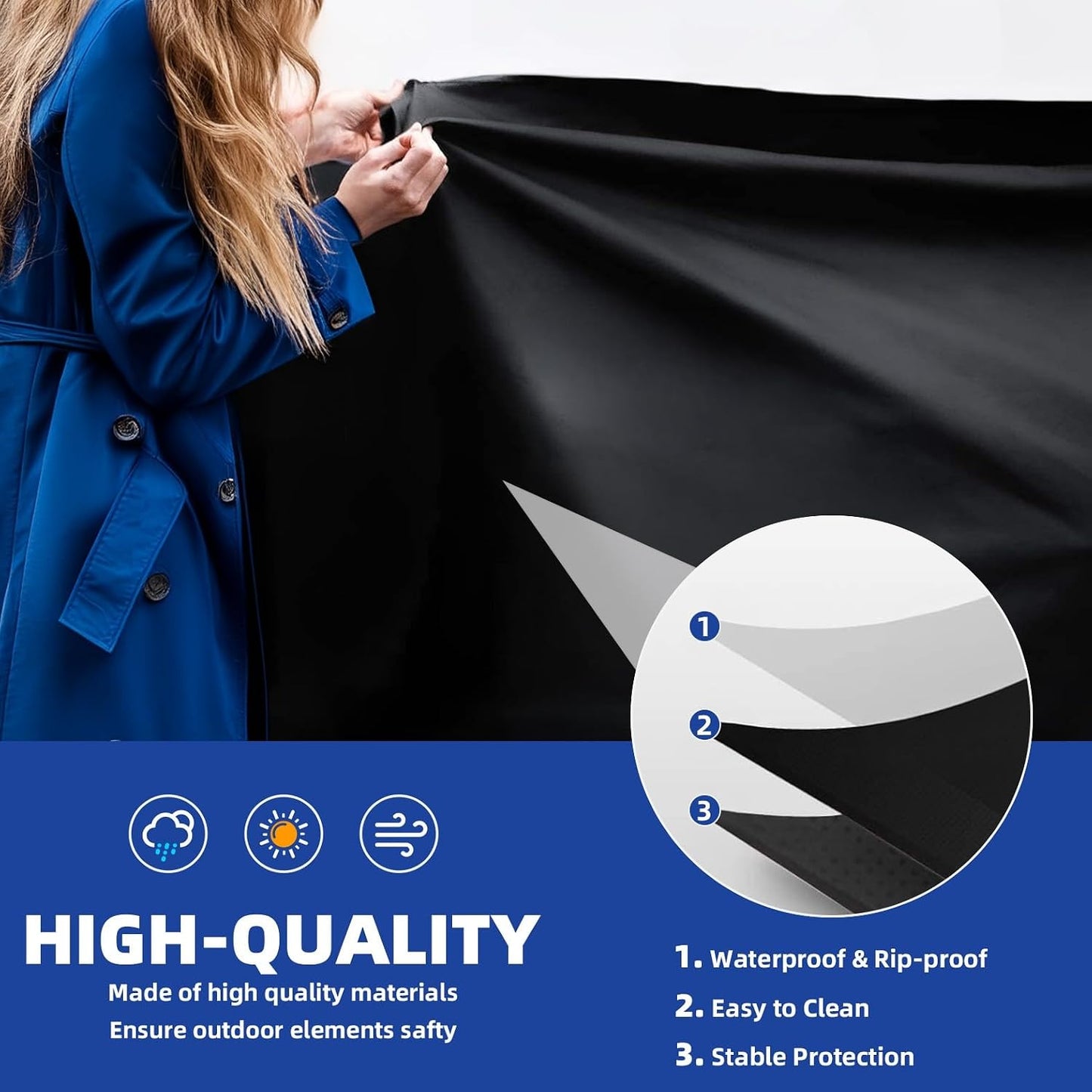 Funda parrilla al aire libre impermeable resistente intemperie
