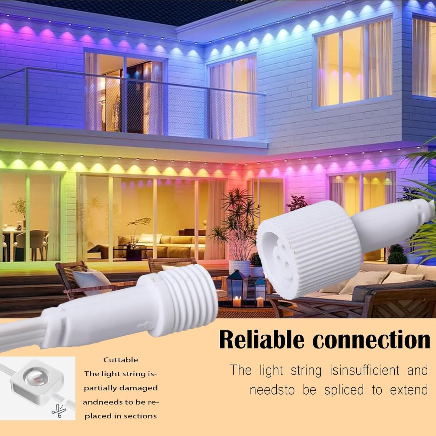 Conector empalme luces Govee exterior comp H703A H706C IP68