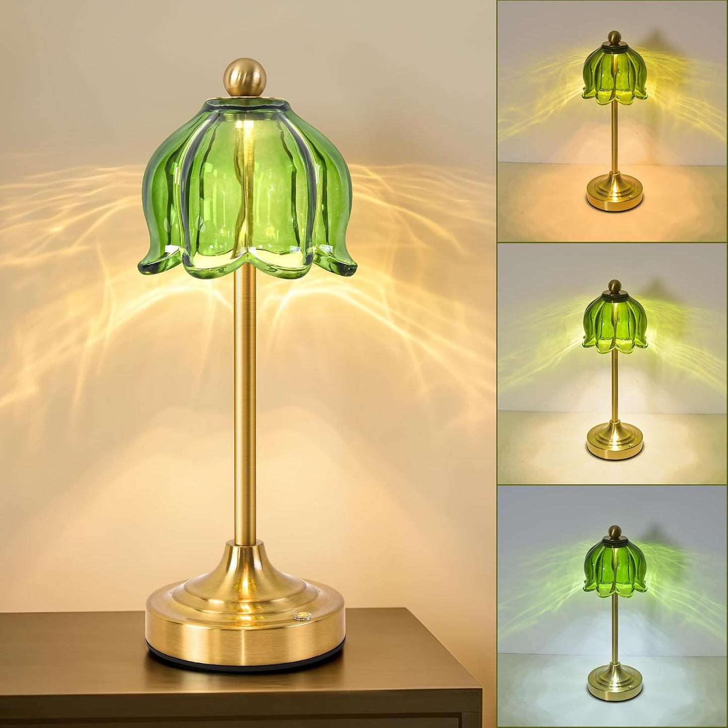 Lámpara mesa recargable LED táctil vintage regulable