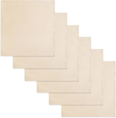 Set 12 Servilletas Poliéster Doradas Elegantes Resistentes