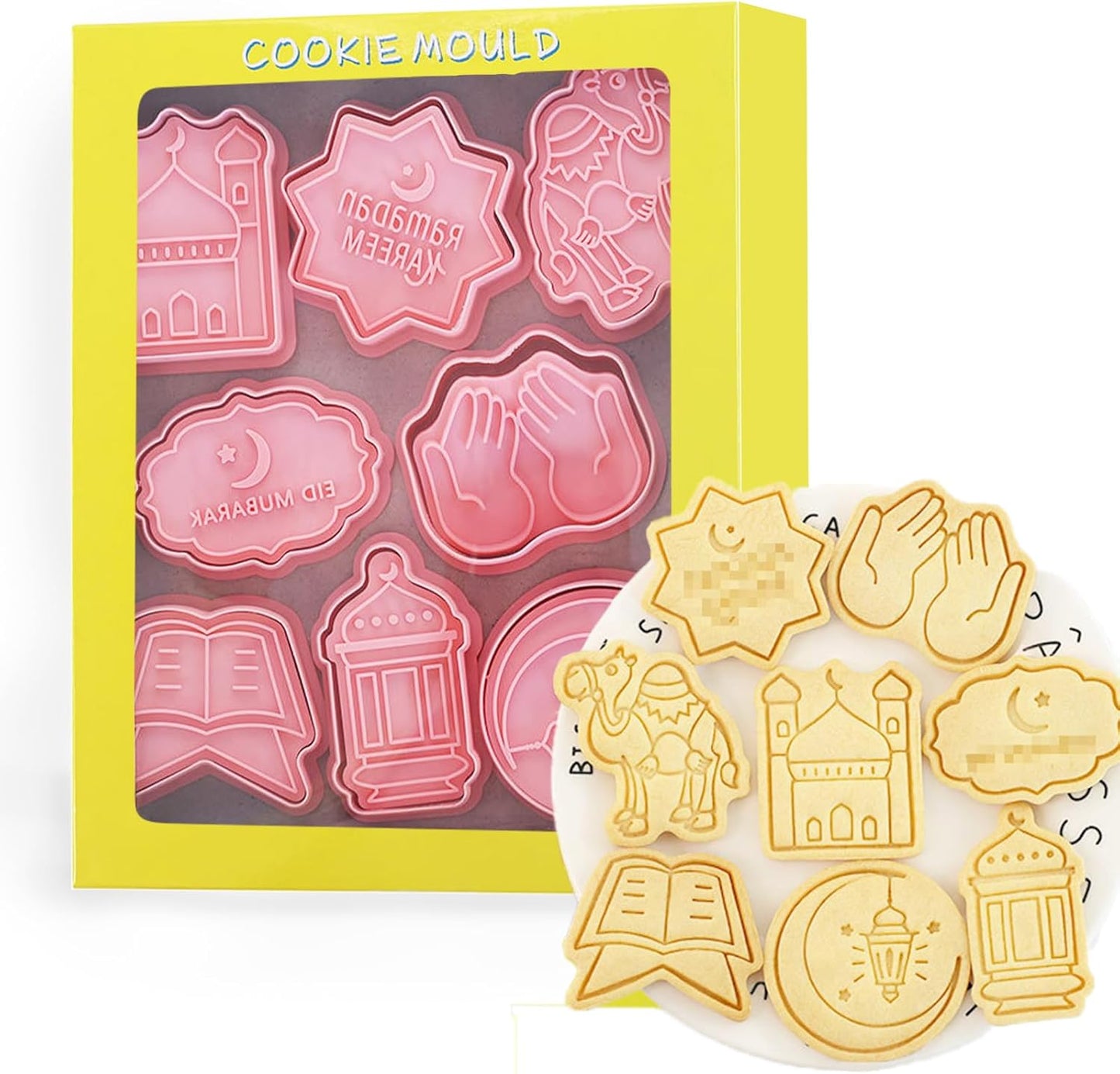 Set 8 cortadores galletas 3D islámico Ramadán