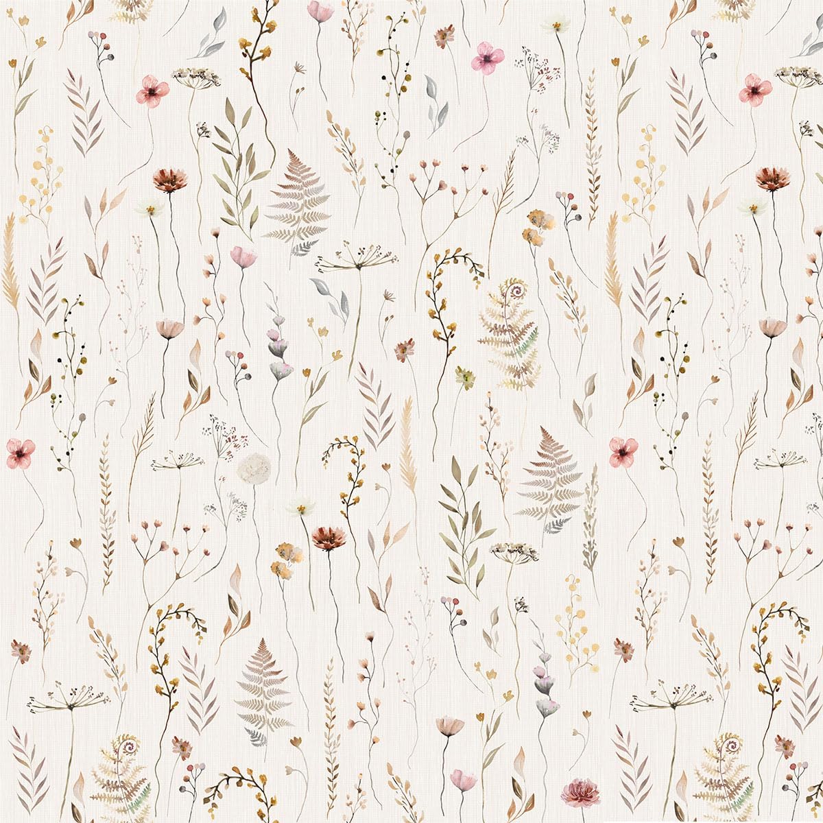 Papel tapiz floral despegable impermeable 17.3x118pulg