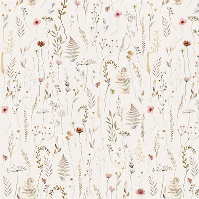 Papel tapiz floral despegable impermeable 17.3x118pulg