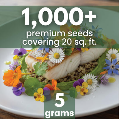 Mezcla gourmet 1000 semillas para plantar flores y hierbas 0.18oz